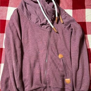 Womens Maroon Hoodie Jacket